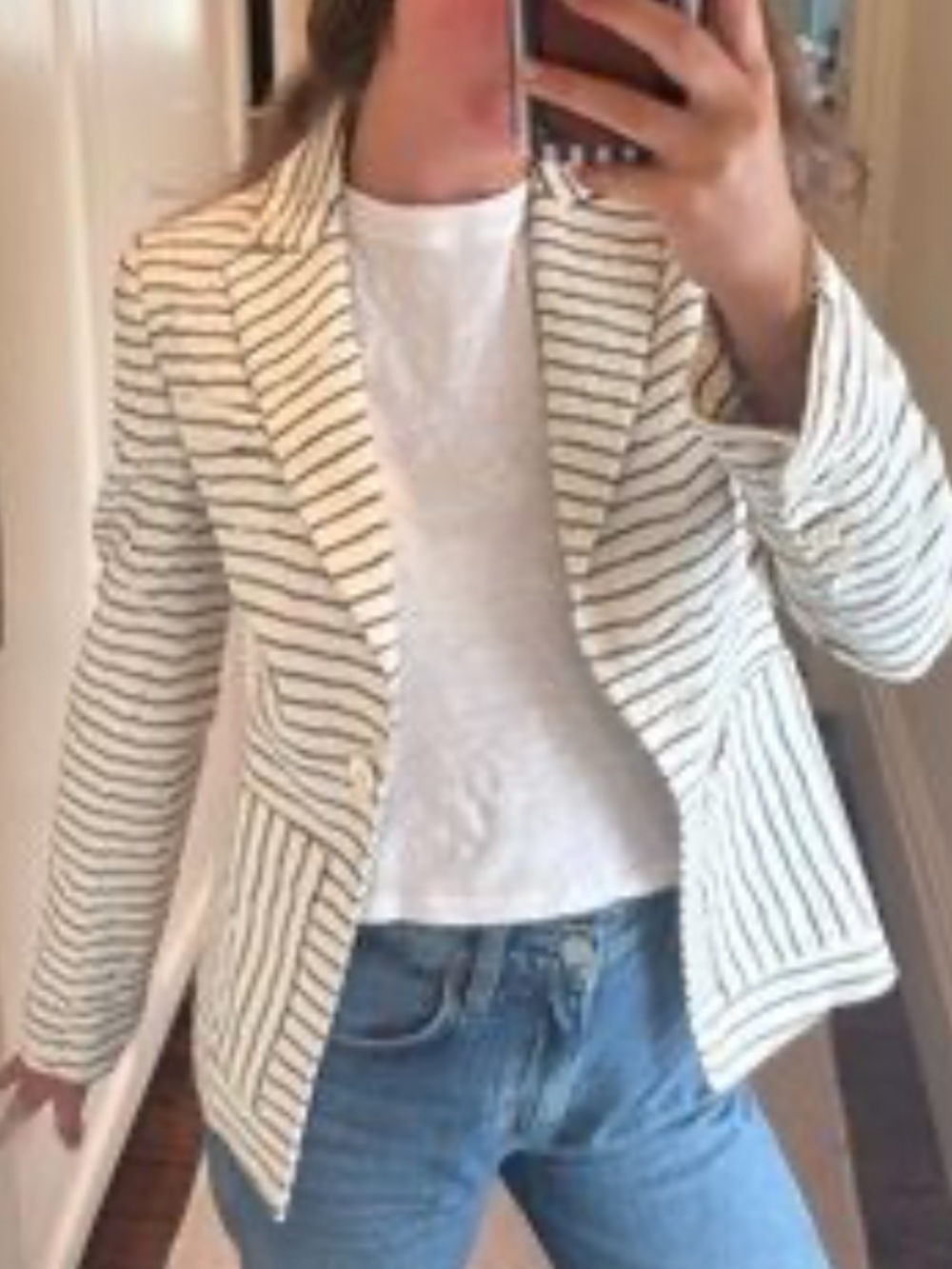 Derek Lam 10 Crosby Striped Single-Button Blazer